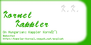 kornel kappler business card